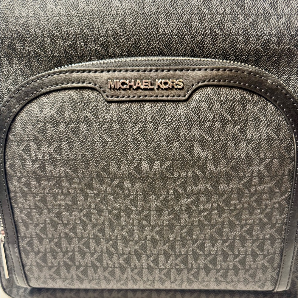 NWT. Michael Kors Jaycee Logo Backpack (Black). Beautiful full size MK backpack. - Picture 3 of 15